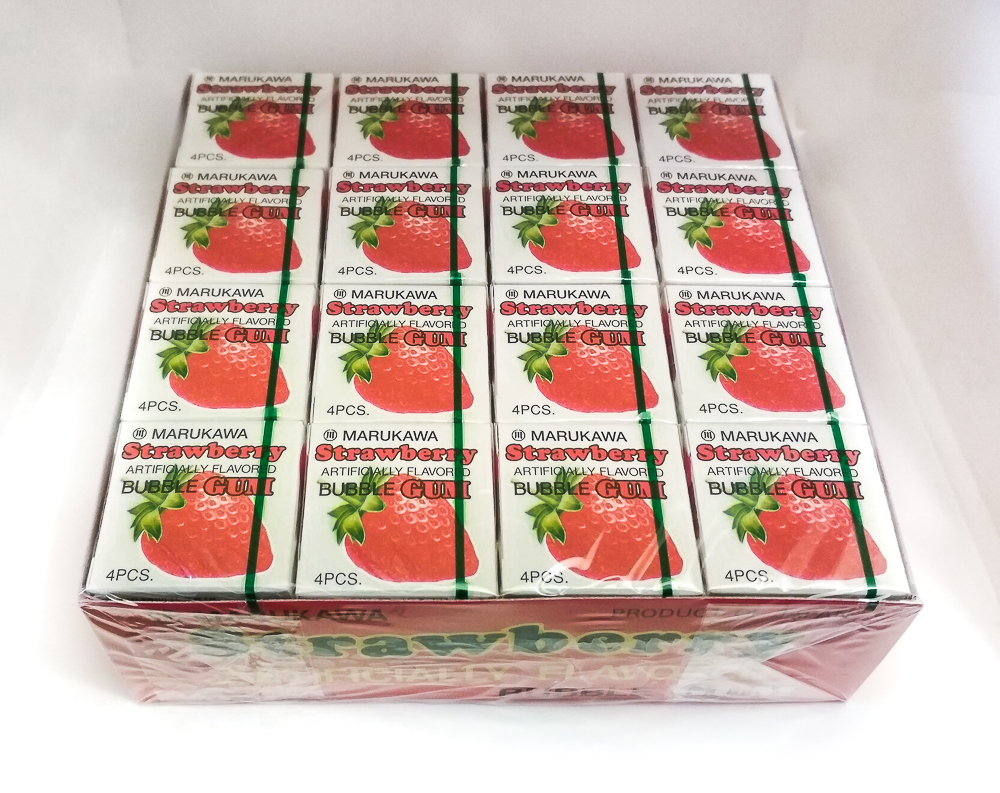 ЖЕВАТЕЛЬНАЯ РЕЗИНКА «MARUKAWA» 4 шара, 5,4 г
блок из 48 уп., КЛУБНИКА ЖЕВАТЕЛЬНАЯ РЕЗИНКА «MARUKAWA» 4 шара, 5,4 г
блок из 48 уп., КЛУБНИКА